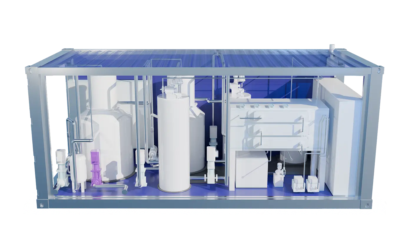 Highlight of the effluent in the 3D rendering of ForeverGone