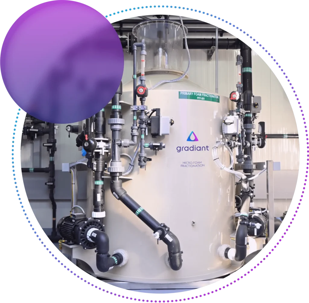 Micro-foam fractionation PFAS removal technology in ForeverGone