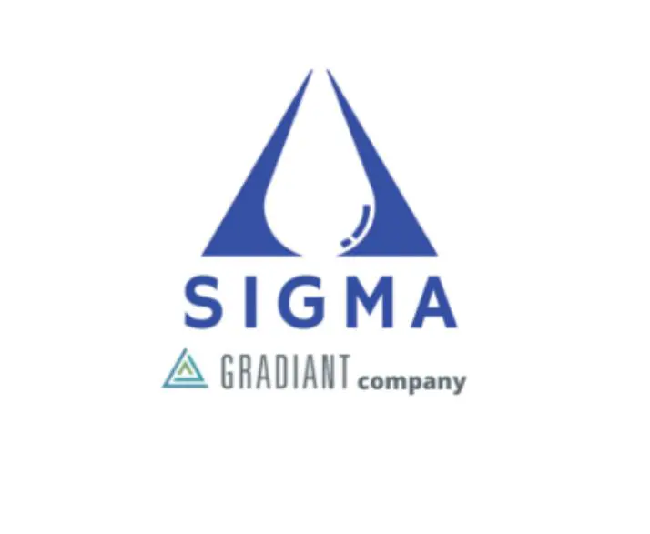 Logo of Sigma Water Engineering with the tagline “A Gradiant Company,” indicating its new position within the Gradiant portfolio.