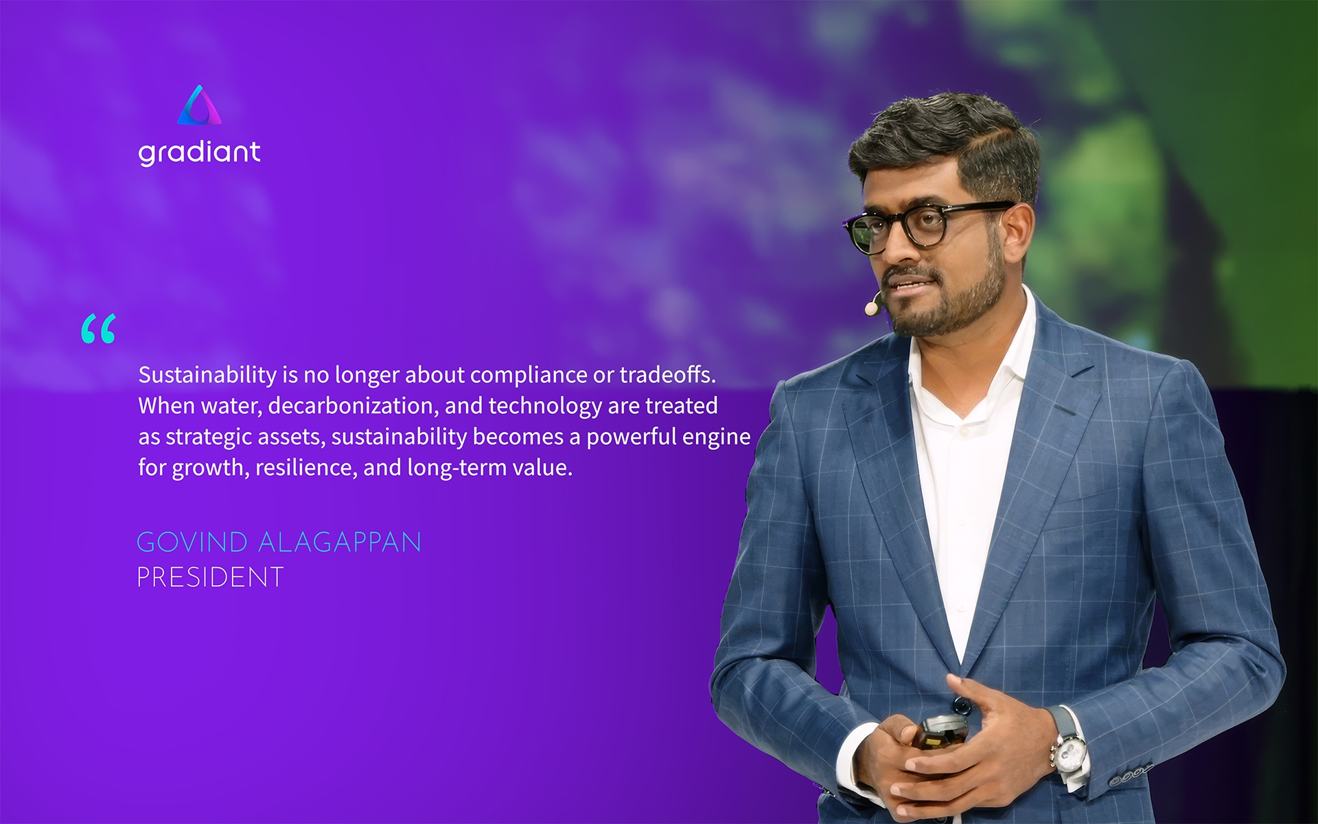 Govind Alagappan Shares Gradiant’s Vision for Sustainability as a Growth Engine at Bank of Singapore’s “Beyond 2026” | Bank of Singapore