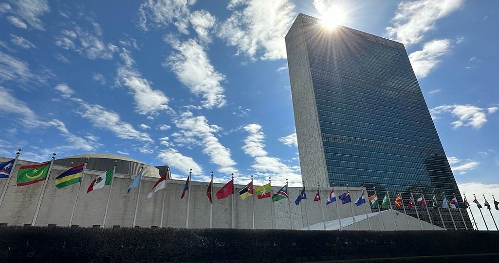 Delph Mak of Gradiant presents digital innovation for water challenges at the 2023 UN Water Conference.