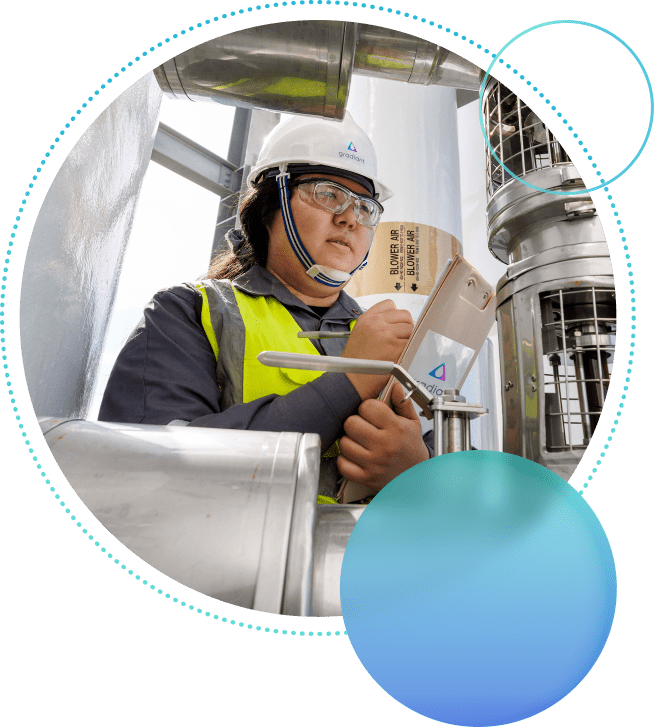 Gradiant field operator monitoring performance of wastewater treatment system